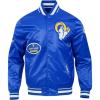 Pro Standard Mens NFL Old English Satin Jacket(Royal Blue)