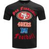 Pro Standard Mens NFL Old English Short Sleeve Tee(Black)