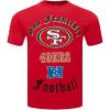 Pro Standard Mens NFL Old English Short Sleeve Tee(Red)