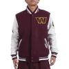 Pro Standard Mens NFL Old English Varsity Jacket(Wine/White)
