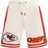 Pro Standard Mens NFL Retro Classics Athletic Short(Eggshell/ Red)