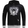 Pro Standard Mens NFL Retro Classics Brushed Back French Terry Pull Over Hoodie(Black/Gray)