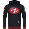 Pro Standard Mens NFL Retro Classics Brushed Back French Terry Pull Over Hoodie(Black/Red/Black)