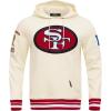 Pro Standard Mens NFL Retro Classics Brushed Back French Terry Pull Over Hoodie(Eggshell/ Red)