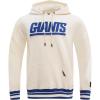 Pro Standard Mens NFL Retro Classics Brushed Back French Terry Pull Over Hoodie(Eggshell/Dodger Blue)