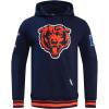 Pro Standard Mens NFL Retro Classics Brushed Back French Terry Pull Over Hoodie(Midnight Navy/Orange/Midnight Navy)