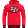 Pro Standard Mens NFL Retro Classics Brushed Back French Terry Pull Over Hoodie(Red/Black)