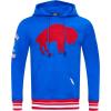 Pro Standard Mens NFL Retro Classics Brushed Back French Terry Pull Over Hoodie(Royal Blue/Red)