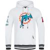Pro Standard Mens NFL Retro Classics Brushed Back French Terry Pull Over Hoodie(White/Black)