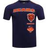 Pro Standard Mens NFL Retro Classics Taping Tee(Midnight Navy/Orange/Midnight Navy)