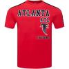 Pro Standard Mens NFL Retro Classics Taping Tee(Red/Black)