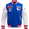 Pro Standard Mens NHL Retro Classics Varsity Jacket(Royal Blue/Red)