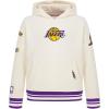 Pro Standard NBA boys Big Boys Nba Retro Classics Fleece Pull Over Hoodie(Eggshell/ Purple)