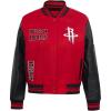 Pro Standard Womens NBA Retro Classics Varsity Jacket(Red/Black)