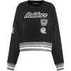 Pro Standard Womens NFL Retro Classics Brushed Back French Terry Crewneck Sweatshirt(Black/Gray)