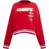 Pro Standard Womens NFL Retro Classics Brushed Back French Terry Crewneck Sweatshirt(Red)