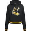 Pro Standard Womens NFL Retro Classics Brushed Back French Terry Cropped Pullover Hoodie(Black/Yellow)