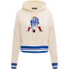 Pro Standard Womens NFL Retro Classics Brushed Back French Terry Cropped Pullover Hoodie(Eggshell)