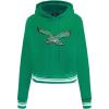 Pro Standard Womens NFL Retro Classics Brushed Back French Terry Cropped Pullover Hoodie(Kelly Green)