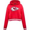 Pro Standard Womens NFL Retro Classics Brushed Back French Terry Cropped Pullover Hoodie(Red)