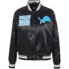 Pro Standard Womens NFL Retro Classics Satin Jacket(Black)