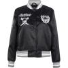 Pro Standard Womens NFL Retro Classics Satin Jacket(Black/Gray)