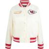 Pro Standard Womens NFL Retro Classics Satin Jacket(Eggshell/ Red)