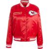 Pro Standard Womens NFL Retro Classics Satin Jacket(Red)