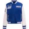 Pro Standard Womens NFL Retro Classics Varsity Jacket(Dodger Blue/White)