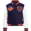 Pro Standard Womens NFL Retro Classics Varsity Jacket(Midnight Navy/Orange/Midnight Navy)