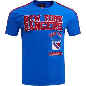 Mens NHL Retro Classics Cotton Taping Tee(Royal Blue/Red)