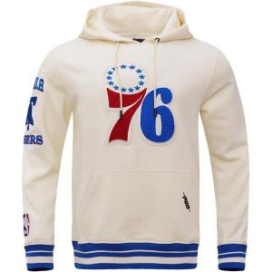 Pro Standard Mens NBA Retro Classics Pull Over Hoodie(Eggshell/Royal Blue)