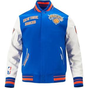 Pro Standard Mens NBA Retro Classics Varsity Jacket(Royal Blue/Orange)