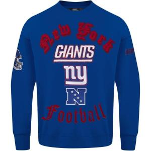 Pro Standard Mens NFL Old English Brushed Back French Terry Crewneck Sweatshirt(Dodger Blue)