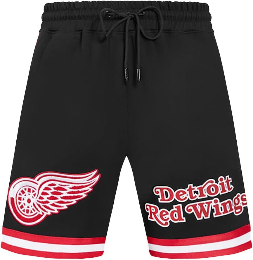 imageMens NHL Classic Chenille Athletic ShortBlackRed