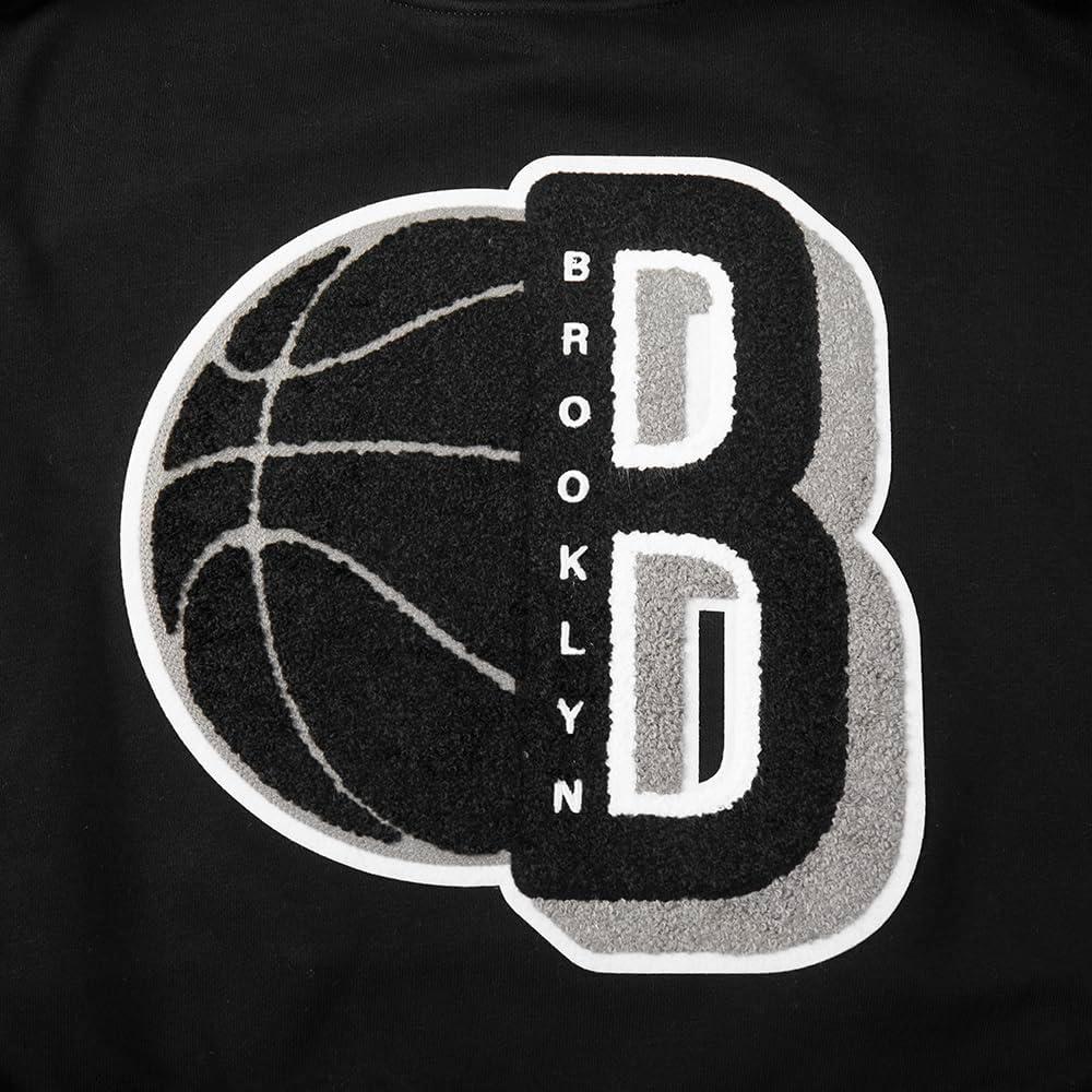 imagePRO STANDARD Womens NBA Mash Up Brushed Back French Terry Crewneck SweatshirtBlackGray