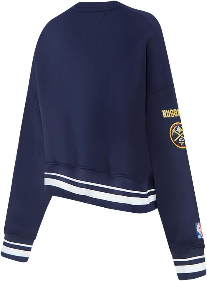 imagePRO STANDARD Womens NBA Mash Up Brushed Back French Terry Crewneck SweatshirtMidnight Navy