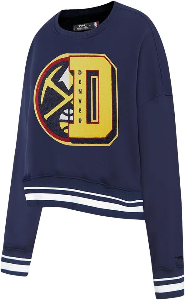 imagePRO STANDARD Womens NBA Mash Up Brushed Back French Terry Crewneck SweatshirtMidnight Navy