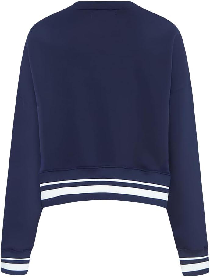 imagePRO STANDARD Womens NBA Mash Up Brushed Back French Terry Crewneck SweatshirtMidnight Navy