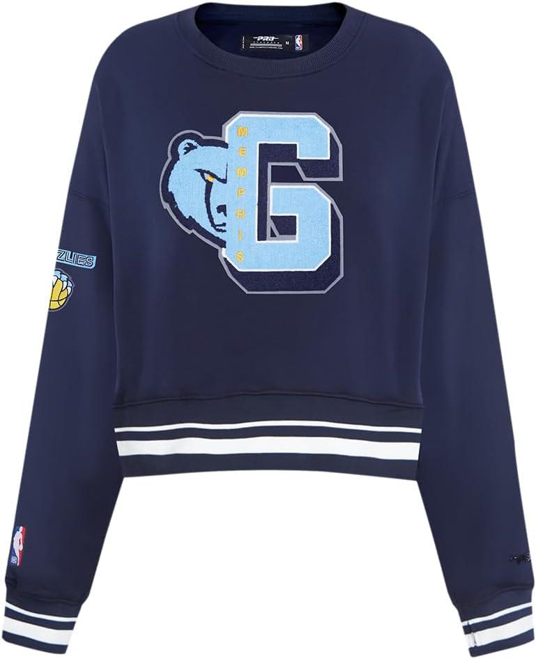 imagePRO STANDARD Womens NBA Mash Up Brushed Back French Terry Crewneck SweatshirtMidnight Navy