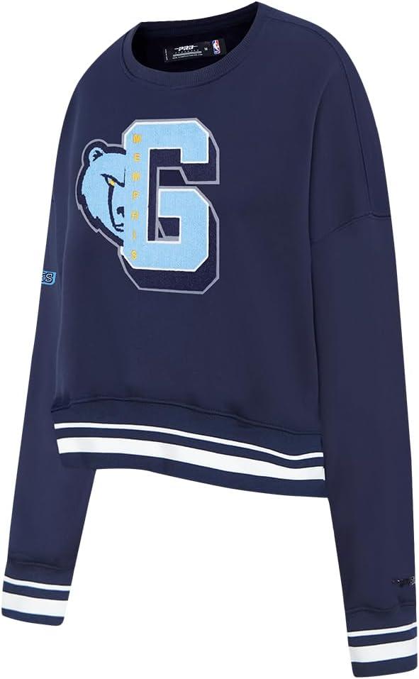imagePRO STANDARD Womens NBA Mash Up Brushed Back French Terry Crewneck SweatshirtMidnight Navy