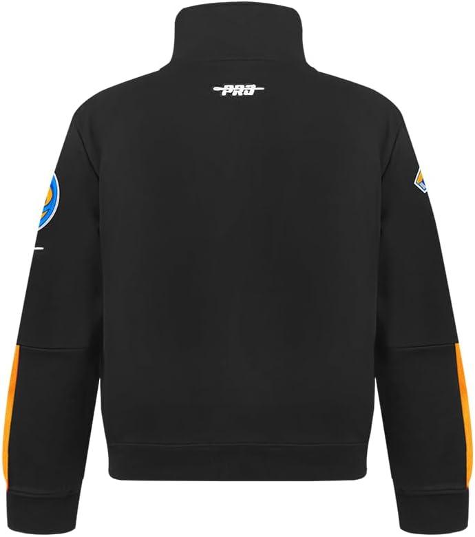 imagePro Standard Big Boys NBA Classic Chenille Tricot Track JacketBlackOrange