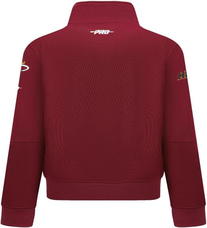 imagePro Standard Big Boys NBA Classic Chenille Tricot Track JacketCardinal RedBlack