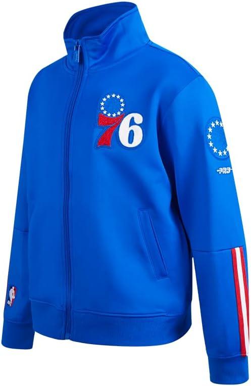 imagePro Standard Big Boys NBA Classic Chenille Tricot Track JacketRoyal BlueRed