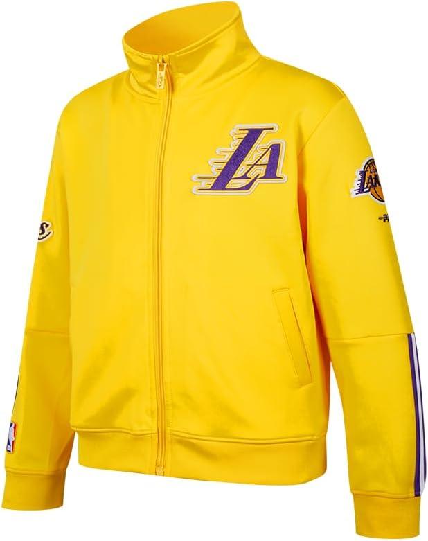 imagePro Standard Big Boys NBA Classic Chenille Tricot Track JacketYellowPurple