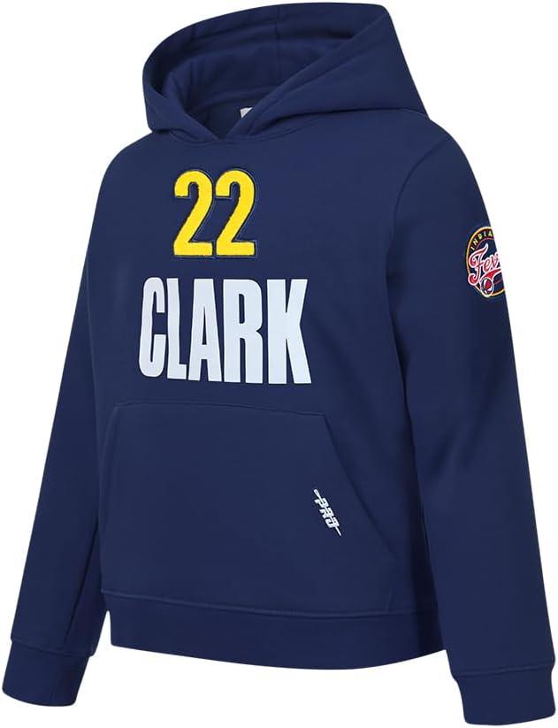 imagePro Standard Big Boys WNBA Indiana Fever Classic Player Name And Number Fleece Pull Over HoodieMidnight Navy