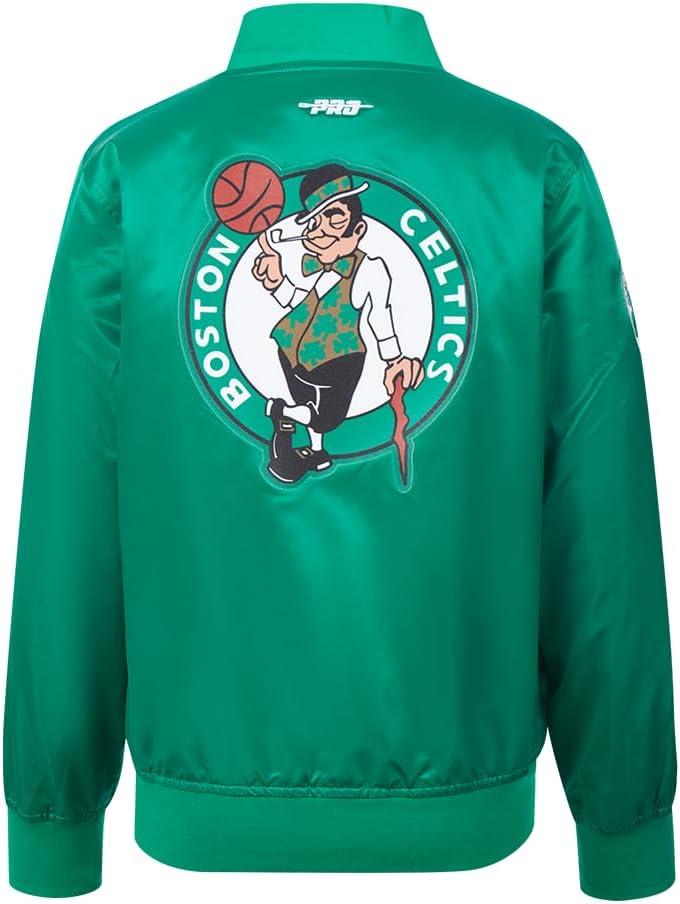 imagePro Standard Big Kids NBA Classic Chenille Satin JacketKelly Green
