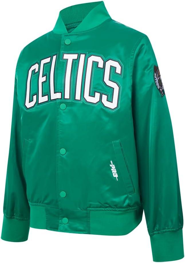 imagePro Standard Big Kids NBA Classic Chenille Satin JacketKelly Green