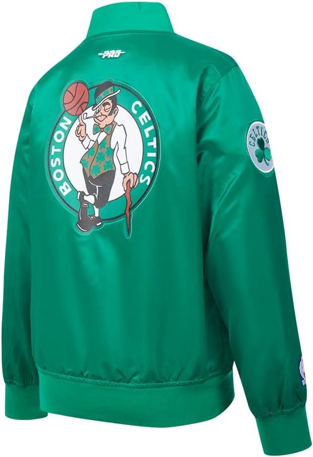 imagePro Standard Big Kids NBA Classic Chenille Satin JacketKelly Green