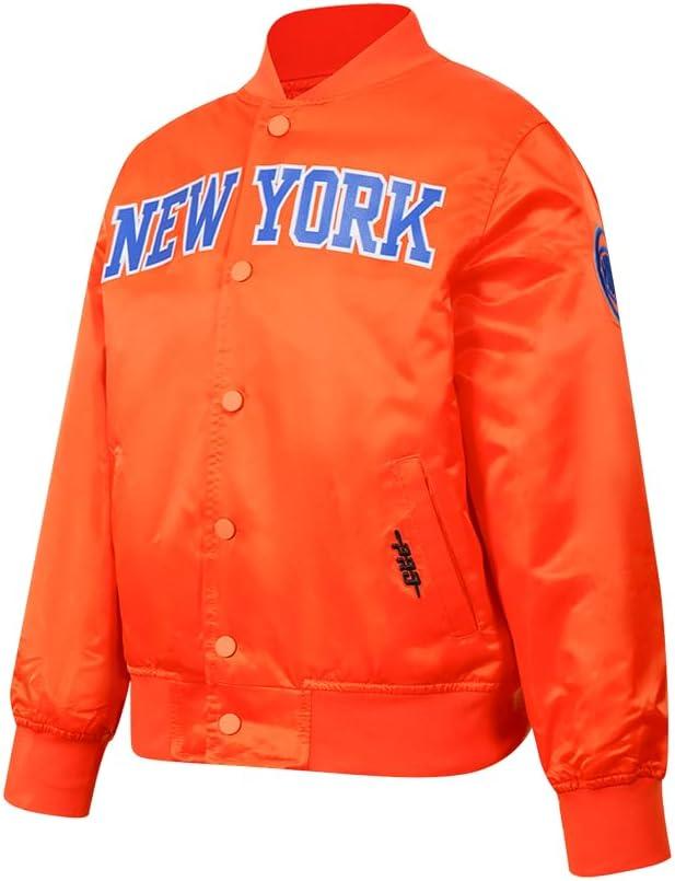 imagePro Standard Big Kids NBA Classic Chenille Satin JacketOrange